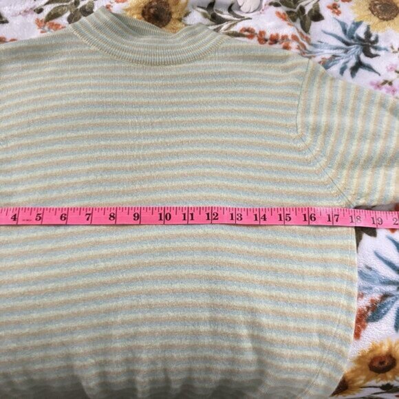 Vintage Holt Renfrew Ballantyne Cashmere Sweater Top Womens Stripe Knit - Picture 3 of 6